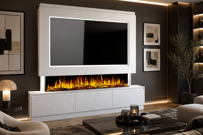 Evolution Fires Package 23 – Pre-Built Media Wall with Electric Fireplace