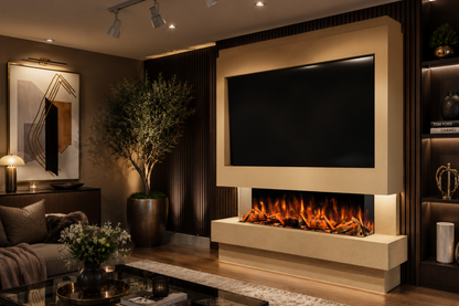 Evolution Fires Package 10 – Pre-Built Media Wall with Electric Fireplace