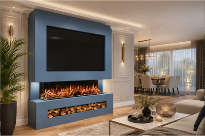 Evolution Fires Package 11 – Pre-Built Media Wall with Electric Fireplace