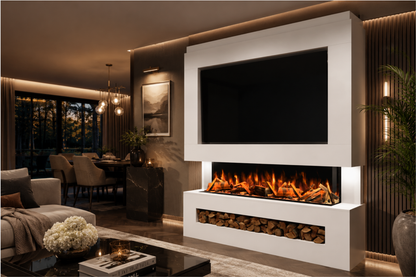 Evolution Fires Package 11 – Pre-Built Media Wall with Electric Fireplace