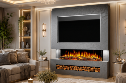 Evolution Fires Package 11 – Pre-Built Media Wall with Electric Fireplace
