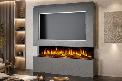 Evolution Fires Package 12 – Pre-Built Media Wall with Electric Fireplace