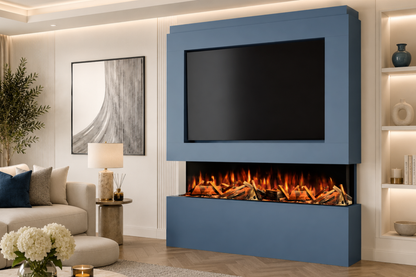 Evolution Fires Package 12 – Pre-Built Media Wall with Electric Fireplace