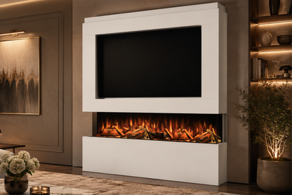 Evolution Fires Package 12 – Pre-Built Media Wall with Electric Fireplace