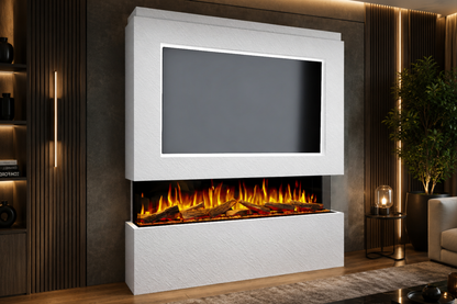 Evolution Fires Package 12 – Pre-Built Media Wall with Electric Fireplace