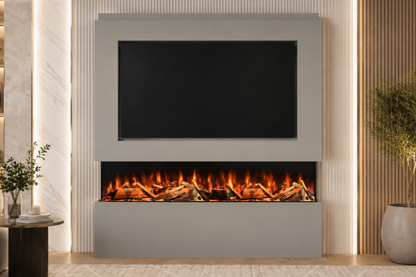 Evolution Fires Package 12 – Pre-Built Media Wall with Electric Fireplace