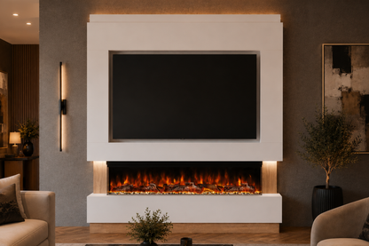 Evolution Fires Package 13 – Pre-Built Media Wall with Electric Fireplace