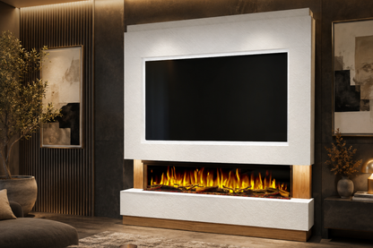 Evolution Fires Package 13 – Pre-Built Media Wall with Electric Fireplace