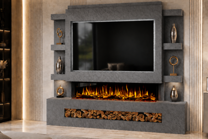 Evolution Fires Package 15 – Pre-Built Media Wall with Electric Fireplace