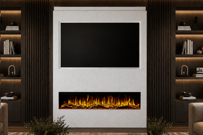 Evolution Fires Package 17 – Pre-Built Media Wall with Electric Fireplace