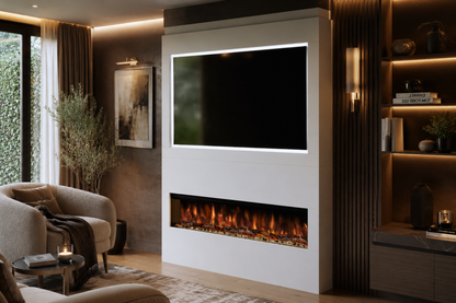Evolution Fires Package 17 – Pre-Built Media Wall with Electric Fireplace
