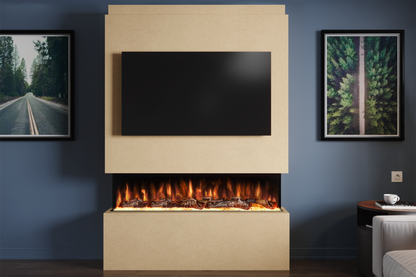 Evolution Fires Package 19 – Pre-Built Media Wall with Electric Fireplace