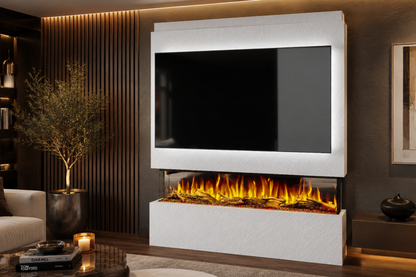 Evolution Fires Package 20 – Pre-Built Media Wall with Electric Fireplace