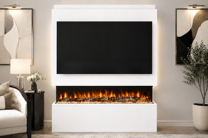 Evolution Fires Package 20 – Pre-Built Media Wall with Electric Fireplace