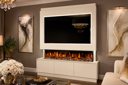 Evolution Fires Package 21 – Pre-Built Media Wall with Electric Fireplace