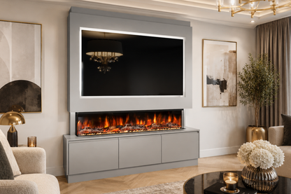 Evolution Fires Package 21 – Pre-Built Media Wall with Electric Fireplace