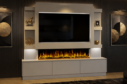 Evolution Fires Package 22 – Pre-Built Media Wall with Electric Fireplace