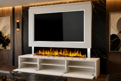 Evolution Fires Package 23 – Pre-Built Media Wall with Electric Fireplace