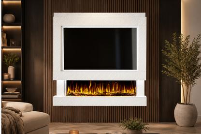 Evolution Fires Package 4 – Pre-Built Media Wall with Electric Fireplace