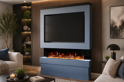 Evolution Fires Package 5 – Pre-Built Media Wall with Electric Fireplace