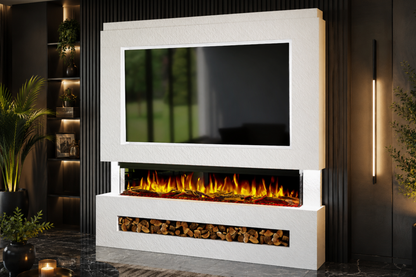 Evolution Fires Package 7 – Pre-Built Media Wall with Electric Fireplace