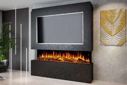 Evolution Fires Package 12 – Pre-Built Media Wall with Electric Fireplace