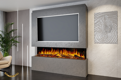 Evolution Fires Package 12 – Pre-Built Media Wall with Electric Fireplace