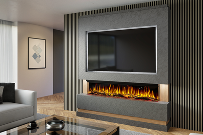 Evolution Fires Package 14 – Pre-Built Media Wall with Electric Fireplace