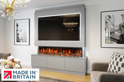 Evolution Fires - Pre-Built Media Wall Package 21 including Electric Fire-Media Walls-Grey-