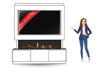 Evolution Fires - Pre-Built Media Wall Package 21 including Electric Fire-Media Walls-