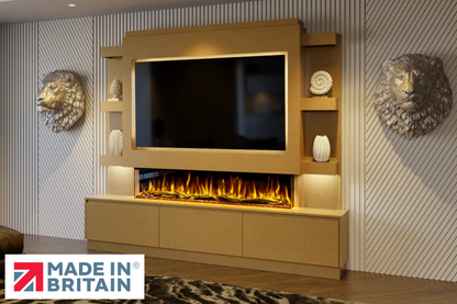 Evolution Fires - Pre-Built Media Wall Package 22 including Electric Fire-Media Walls-Ready to paint-