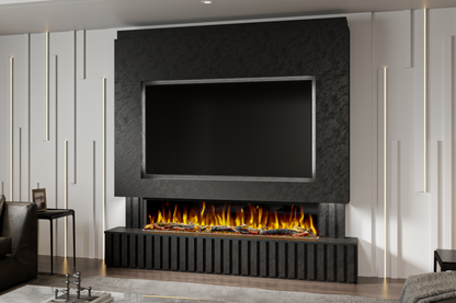 Evolution Fires Package 24 – Pre-Built Media Wall with Electric Fireplace