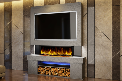 Evolution Fires Package 3 – Pre-Built Media Wall with Electric Fireplace