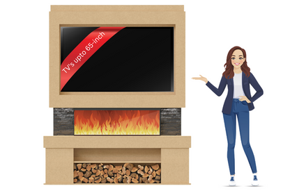 Evolution Fires Package 3 – Pre-Built Media Wall with Electric Fireplace-Media Walls-