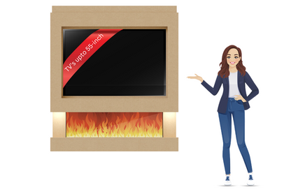 Evolution Fires Package 4 – Pre-Built Media Wall with Electric Fireplace-