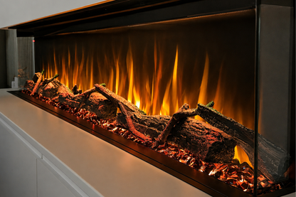 Evolution Fires - Vegas 72 - Wall-Mounted Electric Fireplace White Textured
