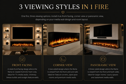 Evolution Fires Spectrum Slimline Series 60 Inch Media Wall Electric Fire