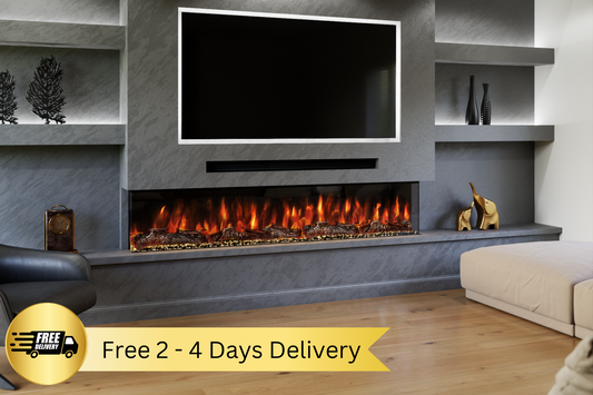 Evolution Fires Spectrum Slimline 82 Inch Media Wall Electric Fire-Media Wall Fires-