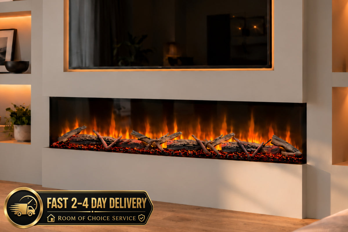 Evolution Fires Spectrum Slimline Series 72 Inch Media Wall Electric Fire