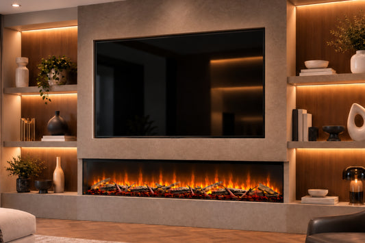 Evolution Fires Spectrum Slimline 82 Inch Media Wall Electric Fire