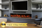 Evolution Fires Spectrum Slimline Series Panoramic HD+ 82 Inch 3-Sided Electric Fireplace