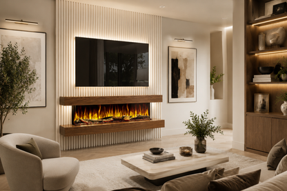 Evolution Fires - Studio 6 Walnut Wall-Mounted Electric Fireplace