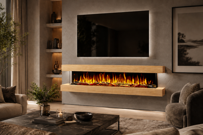 Evolution Fires - Studio 7 Oak Wall-Mounted Electric Fireplace