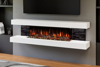 Evolution Fires Vegas White- Wall Mounted Electric Fireplace