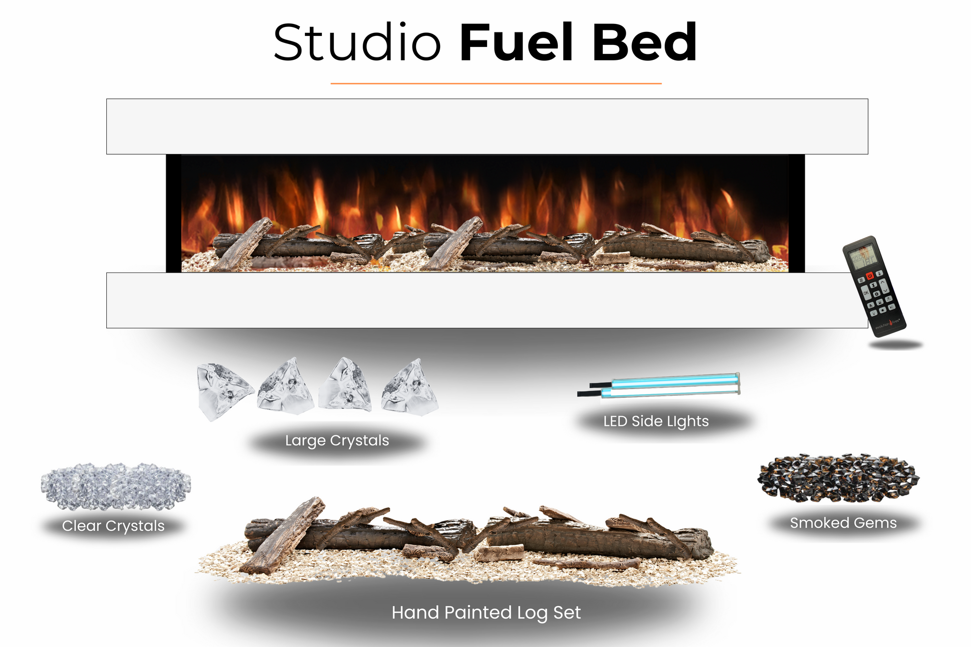 Evolution Fires - Studio 8 Wall-Mounted Electric Fireplace
